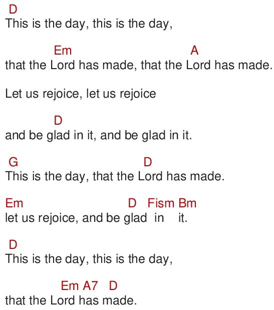 Liedtekst: This is the day